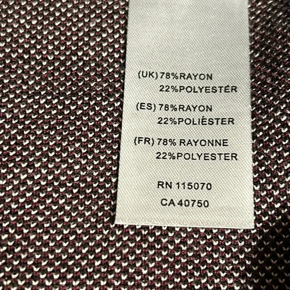 Vintage Two pieces sweater skirt set by Nina  Leonard. Burgundy, block core, - Picture 9 of 15